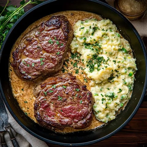 A plate of food with meat and mashed potatoes.