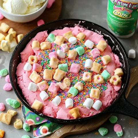 A pan of marshmallows and candy.