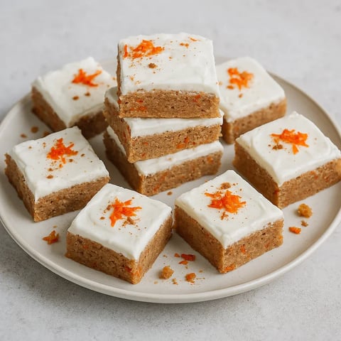 A plate of cake with orange decorations.