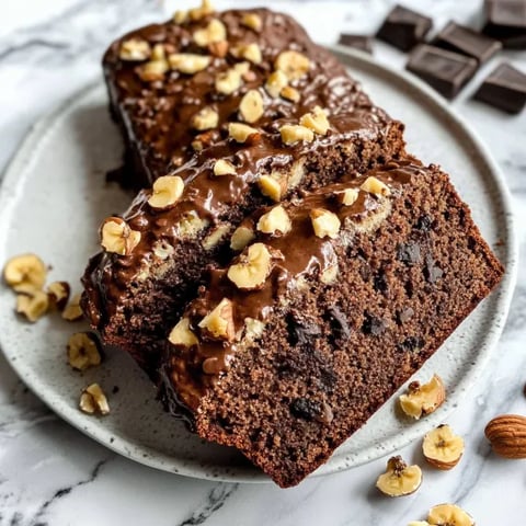 A slice of chocolate cake with nuts on top.