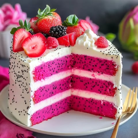 Stunning Pink Dragon Fruit Layer Cake Recipe: A Delight for the Eyes and Palate