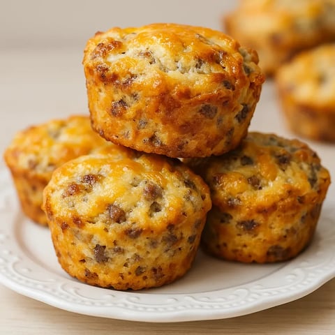 A plate of muffins with cheese.