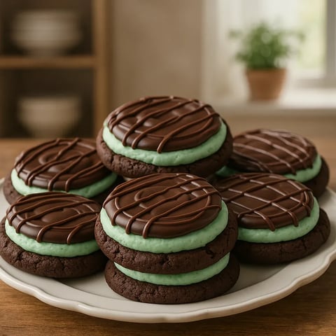 A plate of chocolate chip cookies.