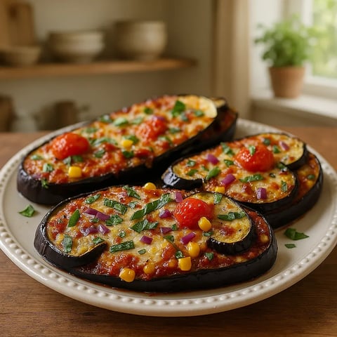 A plate of food with two slices of zucchini.