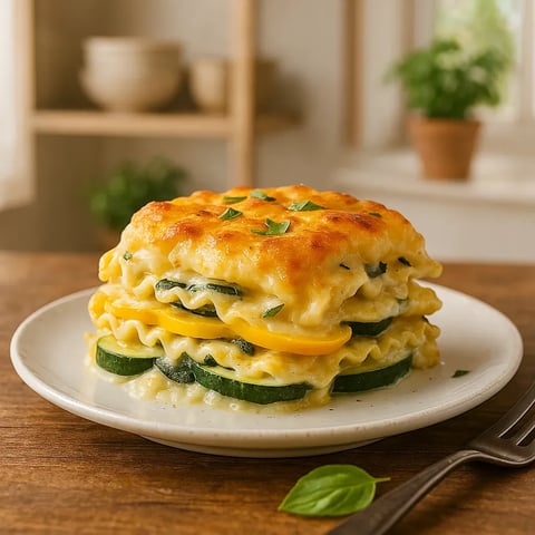 A stack of zucchini and cheese.