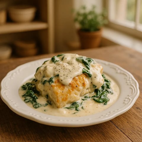 A plate of food with a white plate.