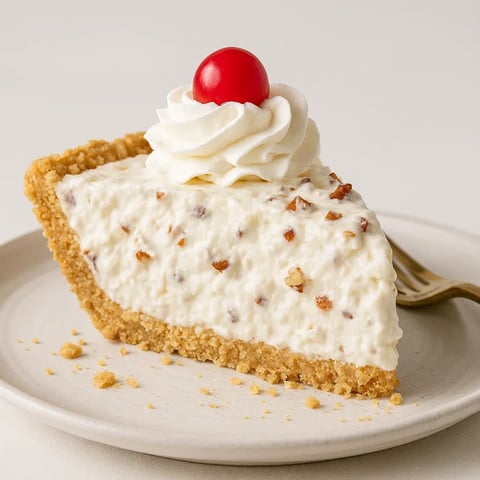 A slice of pie with whipped cream on top.