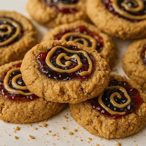 Cookies with jam and butter.