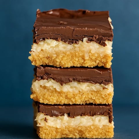 A stack of three chocolate cake bars.