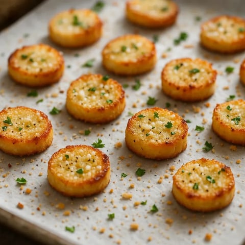 A tray of food with a green herb on top.
