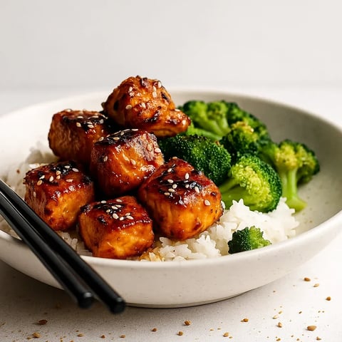 A bowl of food with rice and broccoli.