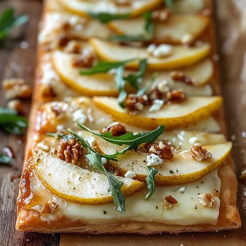 A slice of pizza with apples and cheese.