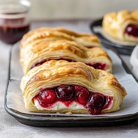 A plate of pastries with jelly and cream.