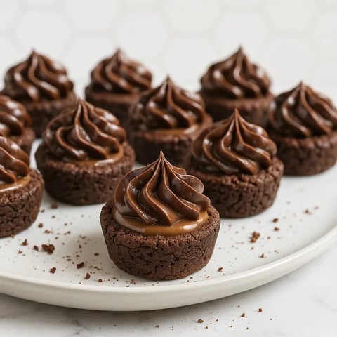 Chocolate cupcakes with whipped cream.