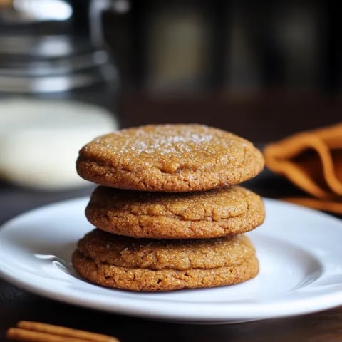 A stack of cookies on a plate.
