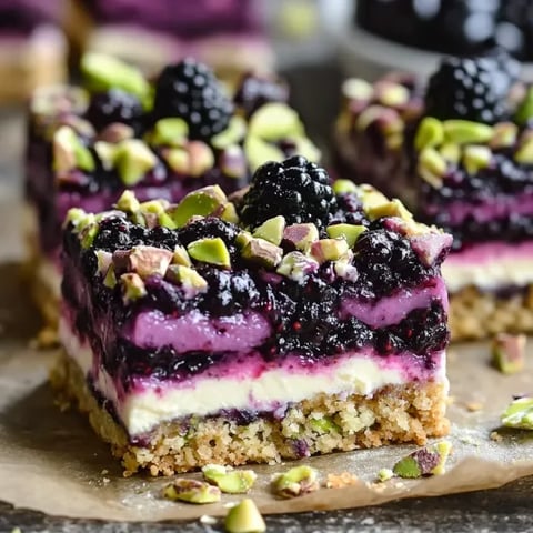 A slice of blueberry cheesecake with almonds on top.