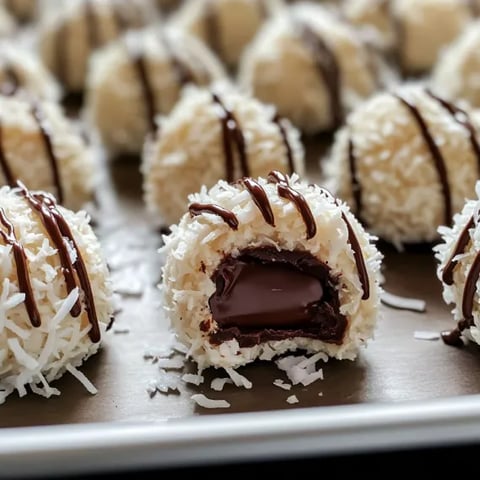 A plate of chocolate covered marshmallows.