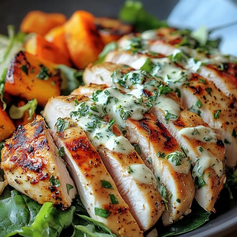 Grilled Herb Chicken with Creamy Dressing