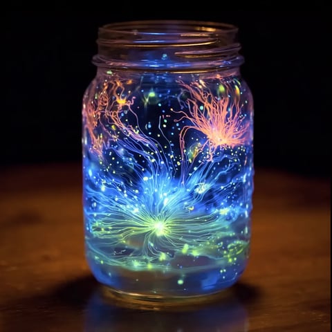 GLOW-IN-THE-DARK Fireworks in a Jar