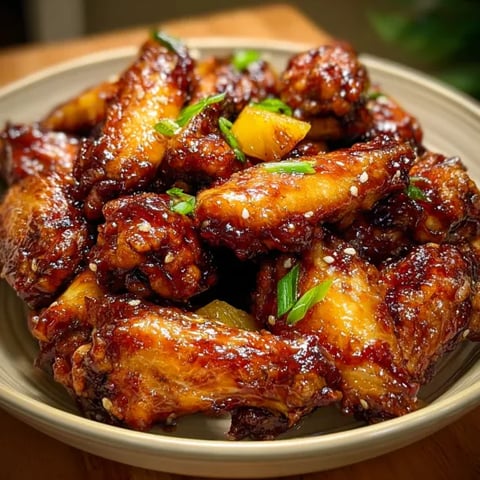 A plate of chicken wings with sauce.