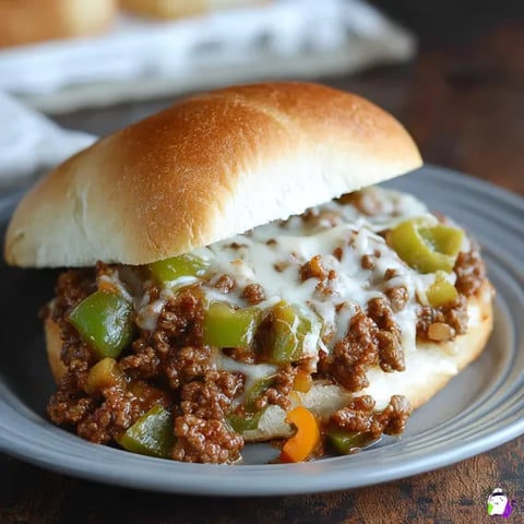 A sandwich with meat and peppers on a plate.
