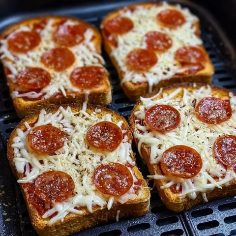 Two slices of pepperoni pizza on a toaster.