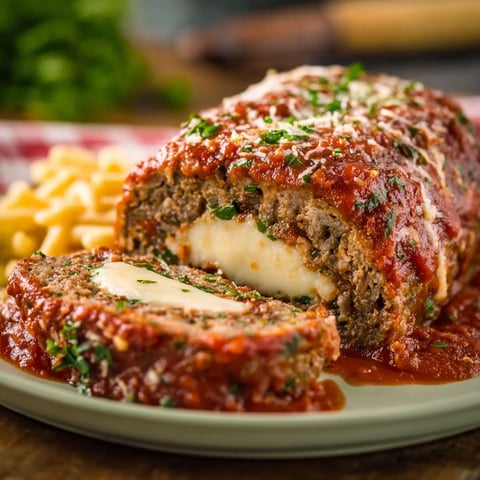 A stuffed Italian meatloaf on a plate.
