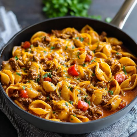 A delicious one pot meal of taco pasta.