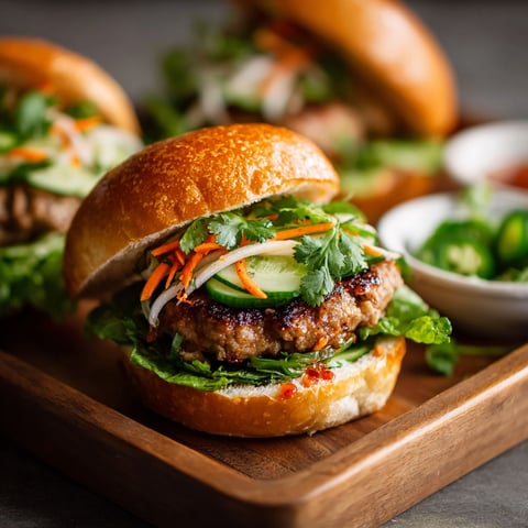 A burger with lettuce, cucumber, and carrots.