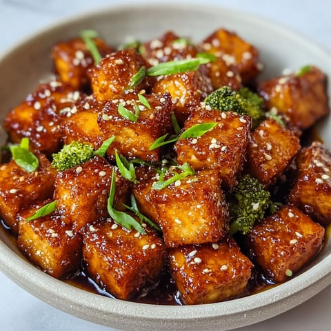 A bowl of crispy honey garlic tofu.