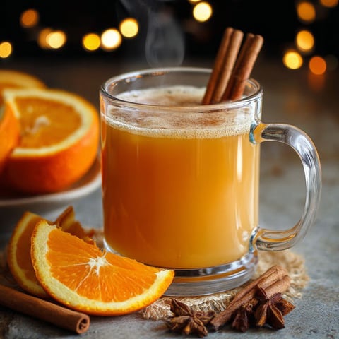 A glass of orange juice with cinnamon sticks in it.