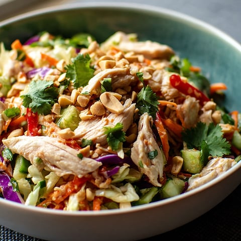 A bowl of Thai chicken salad.