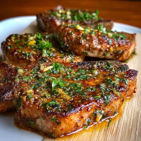 A plate of Sicilian pork chops.
