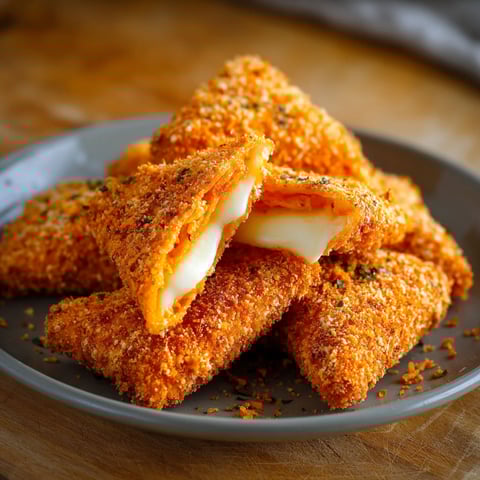 A plate of fried cheese stuffed Doritos.