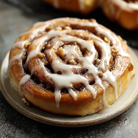 A homemade banana cinnamon roll.