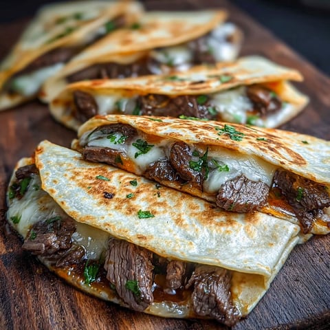 A plate of steak cheese quesadillas.