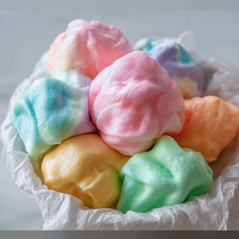 A bowl of colorful desserts.