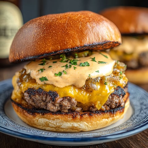 A smoked Cajun burger with cheese.