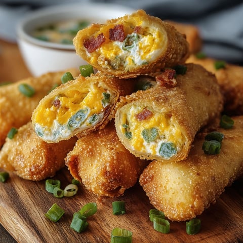 Mini jalapeno popper egg rolls with a white sauce.