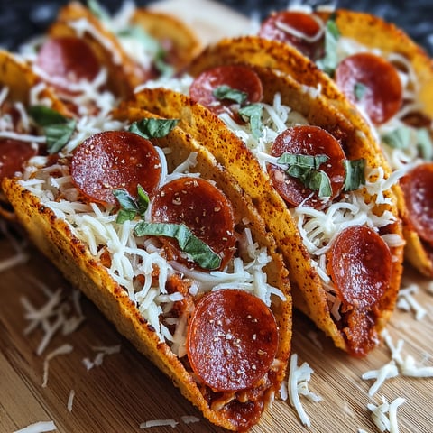 A pizza with pepperoni and cheese on top.