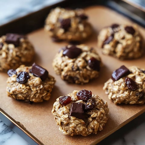 A tray of cookies made with oats and chocolate chips.