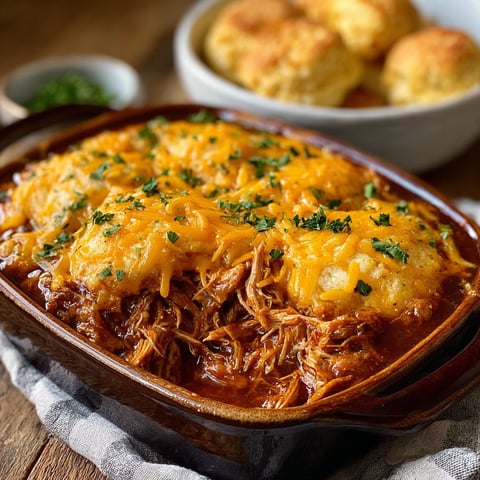 A dish of Pulled Pork Casserole.