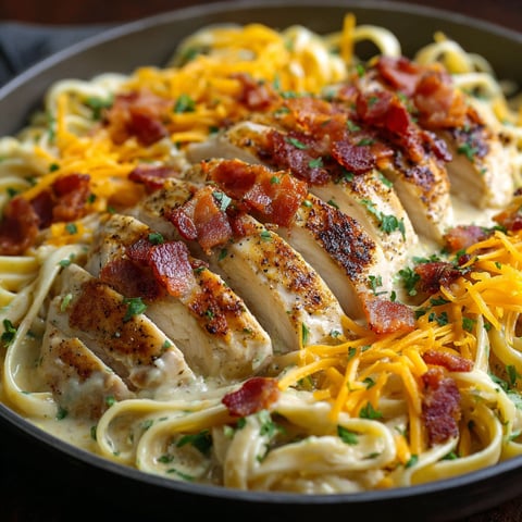 A plate of chicken and pasta.