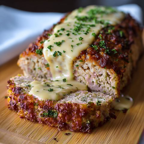A piece of meatloaf with cheese on top.