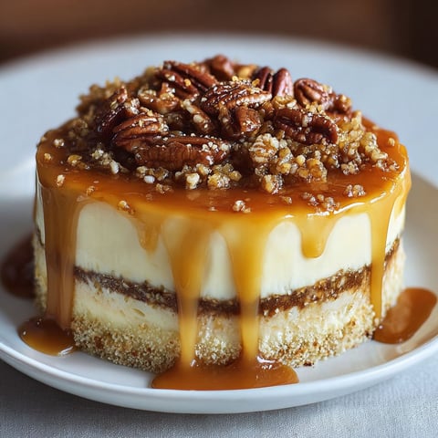 A slice of caramel pecan cake.