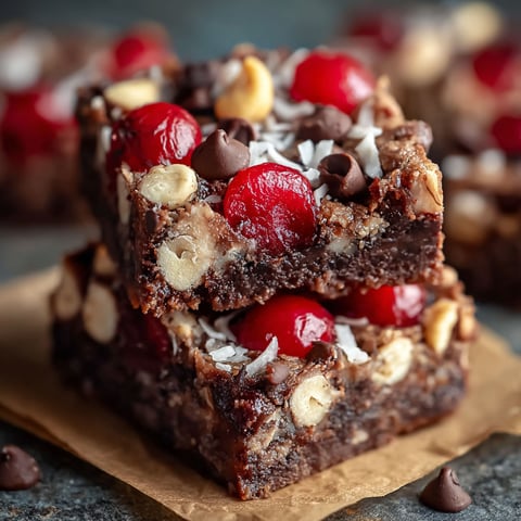 A close up of a chocolate cherry bar.