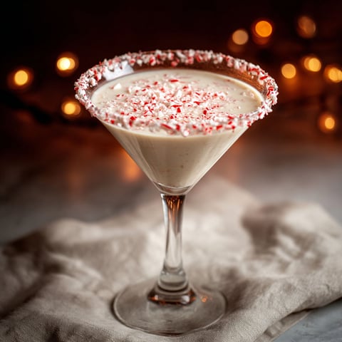 A glass of Peppermint Martini.