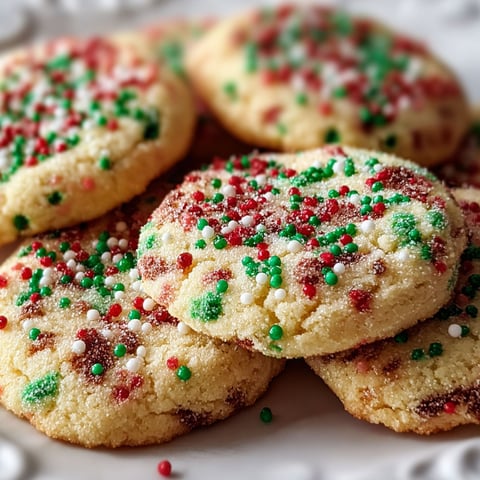 A plate of Christmas sprinkle sugar cookies.