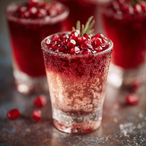 A glass of Mini Pomegranate Prosecco.