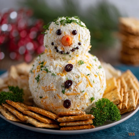 A snowman made of cheese.